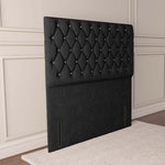 Moscow Floor Standing Headboard - Black Naples