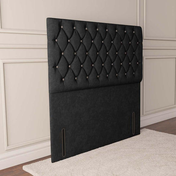 Moscow Floor Standing Headboard - Black Naples