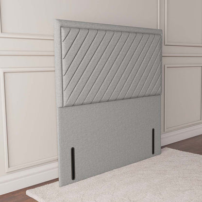 Oxford Floor Standing Headboard - Silver Linoso