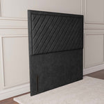 Oxford Floor Standing Headboard - Black Naples