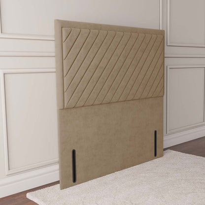 Oxford Floor Standing Headboard - Mink Plush Velvet