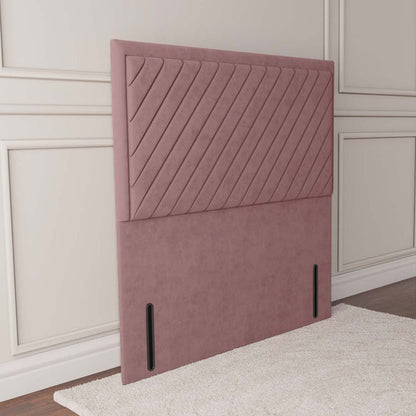 Oxford Floor Standing Headboard - Pink Plush Velvet