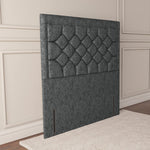 Panama Floor Standing Headboard - Charcoal Chenille