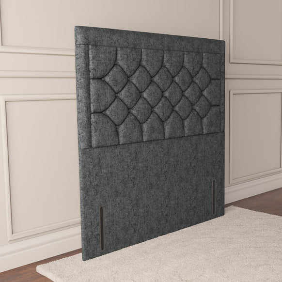 Panama Floor Standing Headboard - Charcoal Chenille