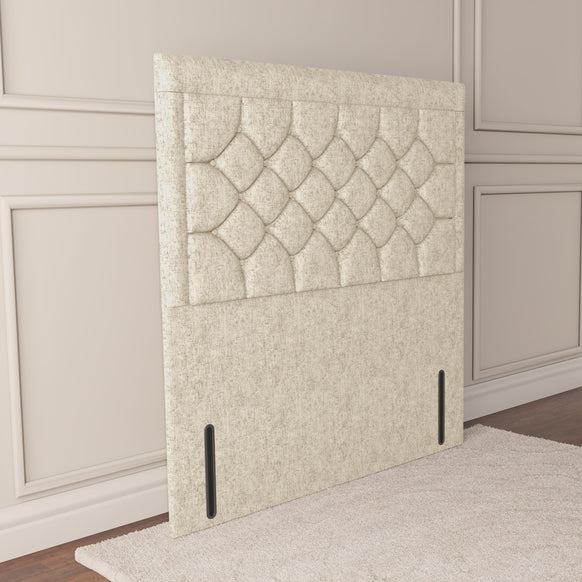 Panama Floor Standing Headboard - Cream Chenille