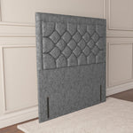 Panama Floor Standing Headboard - Silver Chenille