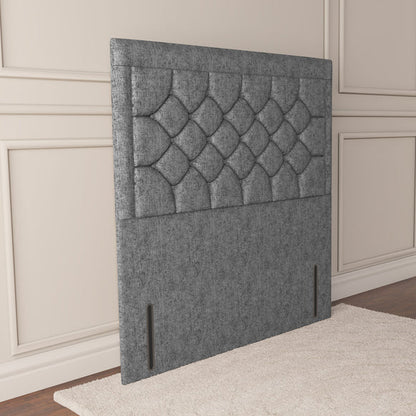 Panama Floor Standing Headboard - Silver Chenille
