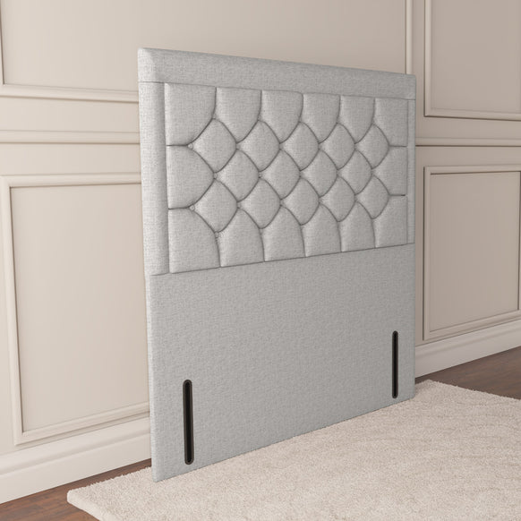Panama Floor Standing Headboard - Silver Linoso
