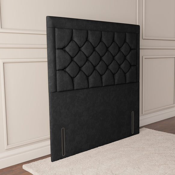 Panama Floor Standing Headboard - Black Naples