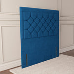 Panama Floor Standing Headboard - Blue Plush Velvet
