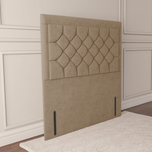 Panama Floor Standing Headboard - Mink Plush Velvet