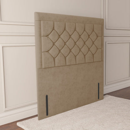 Panama Floor Standing Headboard - Mink Plush Velvet