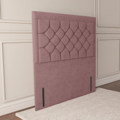 Panama Floor Standing Headboard - Pink Plush Velvet