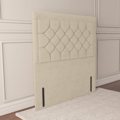Panama Floor Standing Headboard - Cream Plush Velvet