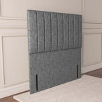 Prague Floor Standing Headboard - Silver Chenille