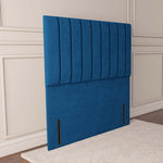 Prague Floor Standing Headboard - Blue Plush Velvet