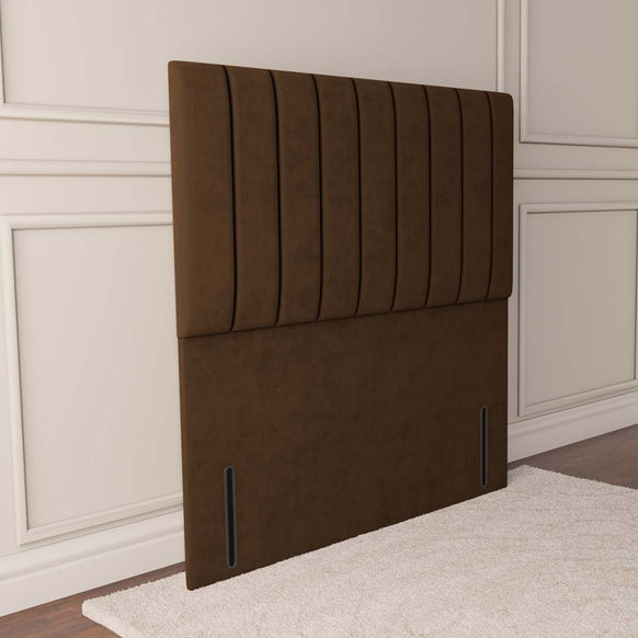 Prague Floor Standing Headboard - Mocca Plush Velvet