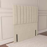 Prague Floor Standing Headboard - Cream Plush Velvet