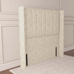Prague Wingback Floor Standing Headboard - Cream Chenille