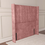 Prague Wingback Floor Standing Headboard - Pink Coniston