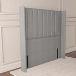 Prague Wingback Floor Standing Headboard - Silver Linoso