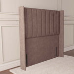 Prague Wingback Floor Standing Headboard - Mauve Naples