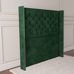 Paris Wingback Floor Standing Headboard - Emerald Coniston