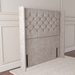 Paris Wingback Floor Standing Headboard - Seal Grey Naples