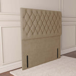 Moscow Floor Standing Headboard - Mink Plush Velvet