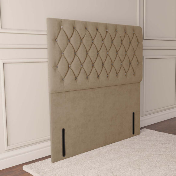 Moscow Floor Standing Headboard - Mink Plush Velvet