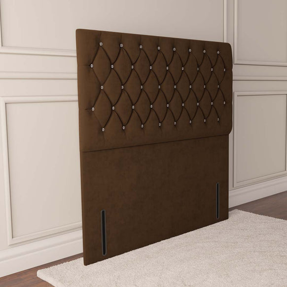Moscow Floor Standing Headboard - Mocca Plush Velvet