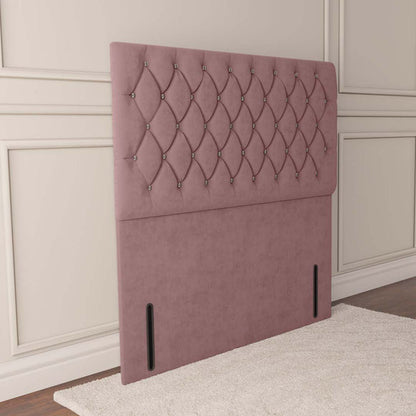 Moscow Floor Standing Headboard - Pink Plush Velvet