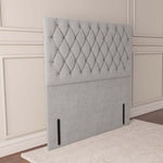 Moscow Floor Standing Headboard - Silver Plush Velvet