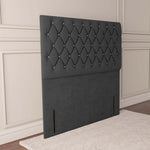Moscow Floor Standing Headboard - Steel Plush Velvet