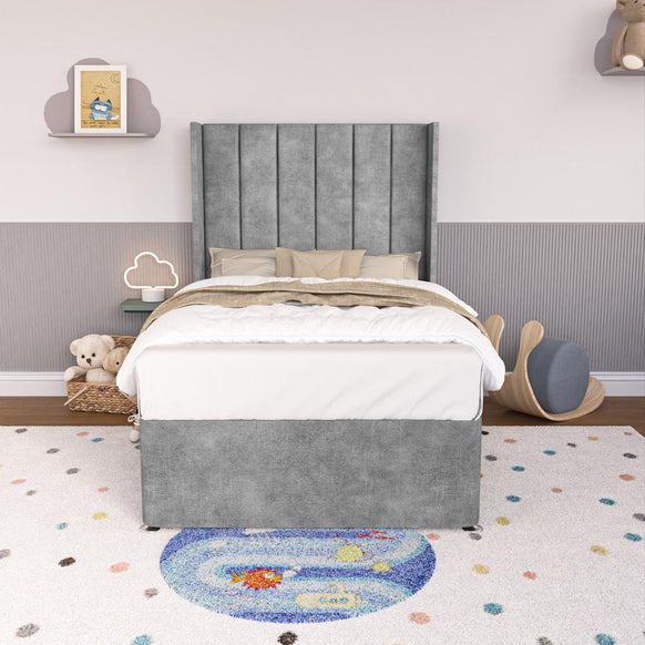 Prague Kids Wingback Divan Bed - Armour Coniston