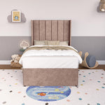 Prague Kids Wingback Divan Bed - Mauve Naples