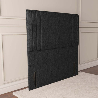 Rome Floor Standing Headboard - Black Chenille