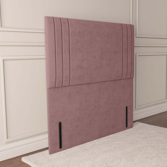 Rome Floor Standing Headboard - Pink Plush Velvet