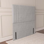 Rome Floor Standing Headboard - Silver Plush Velvet