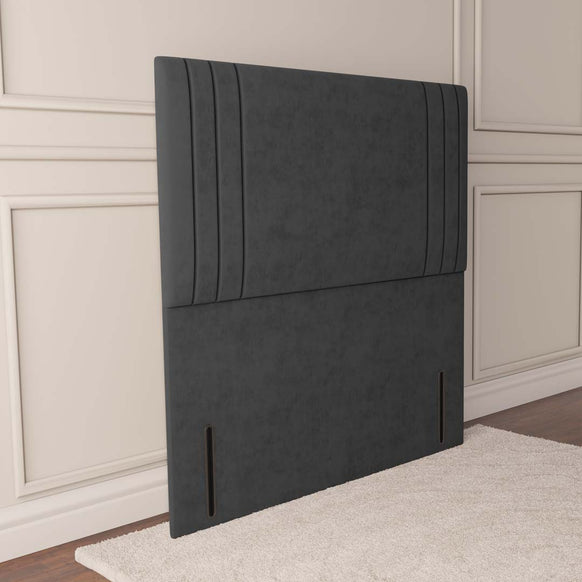 Rome Floor Standing Headboard - Steel Plush Velvet