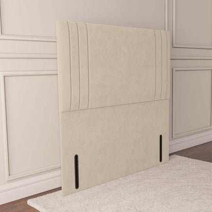 Rome Floor Standing Headboard - Cream Plush Velvet