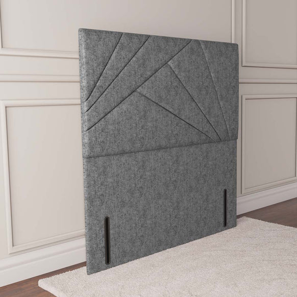 San Diego Floor Standing Headboard - Silver Chenille