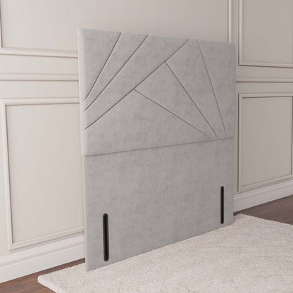 San Diego Floor Standing Headboard - Silver Plush Velvet