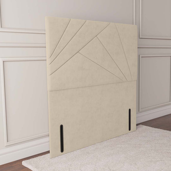 San Diego Floor Standing Headboard - Cream Plush Velvet
