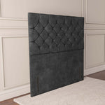 Seville Chesterfield Floor Standing Headboard - Charcoal Coniston