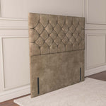 Seville Chesterfield Floor Standing Headboard - Mink Coniston