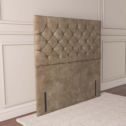 Seville Chesterfield Floor Standing Headboard - Mink Coniston