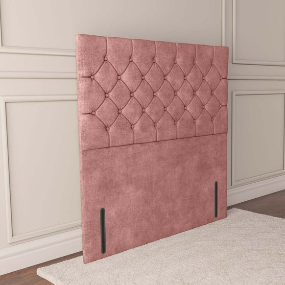 Seville Chesterfield Floor Standing Headboard - Pink Coniston