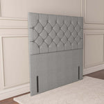 Seville Chesterfield Floor Standing Headboard - Silver Linoso