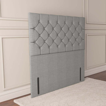 Seville Chesterfield Floor Standing Headboard - Silver Linoso